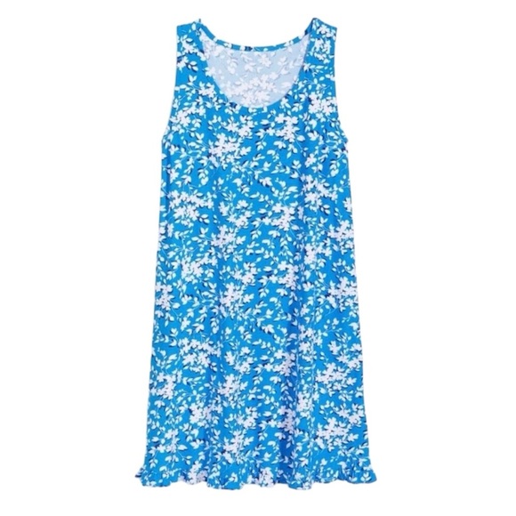 NWT Draper James Grace & Charm Ruffle Nightie Bluebell Floral Print Slip Dress - Picture 7 of 12